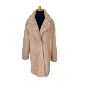 Abercrombie the A&F teddy coat light brown Large